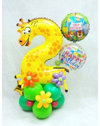 Happy 2nd Birthday Zooloon Number Design